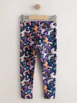 Marineblauw eenhoorn - Legging (3-16 jr)