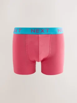Marineblauw fel Paarse/ Oranje taillebanden - Verpakking van 10 - Katoenrijke trunk boxers