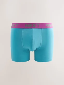 Marineblauw fel Paarse/ Oranje taillebanden - Verpakking van 10 - Katoenrijke trunk boxers
