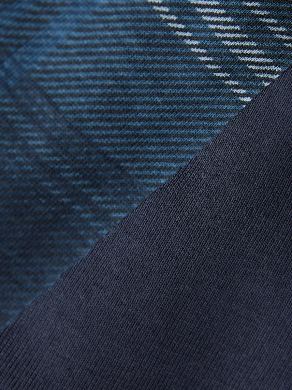 Marineblauw geruit - Jersey pyjama met korte mouwen