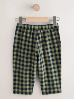 Marineblauw Gingham - Barrel pull-on broek (3mnd -7jr) (3mnd -7jr)
