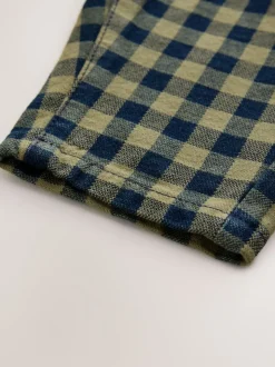 Marineblauw Gingham - Barrel pull-on broek (3mnd -7jr) (3mnd -7jr)