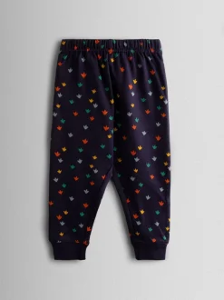 Marineblauw met dinosaurus - JoJo Maman Bébé Cosy Jersey Pyjamas