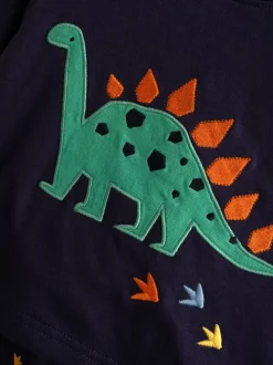 Marineblauw met dinosaurus - JoJo Maman Bébé Cosy Jersey Pyjamas