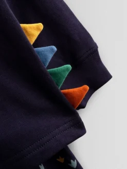 Marineblauw met dinosaurus - JoJo Maman Bébé Cosy Jersey Pyjamas