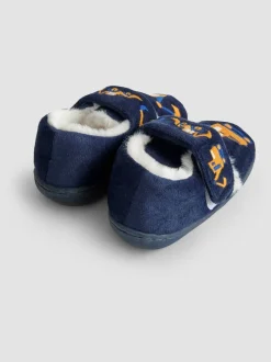 Marineblauw met graafmachine - JoJo Maman Bébé Slipper Shoe