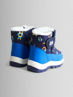 Marineblauw met raket - JoJo Maman Bébé - Behaaglijke sneeuwlaarzen