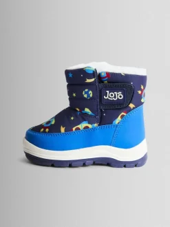 Marineblauw met raket - JoJo Maman Bébé - Behaaglijke sneeuwlaarzen