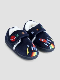 Marineblauw met raket - JoJo Maman Bébé Slipper Shoe