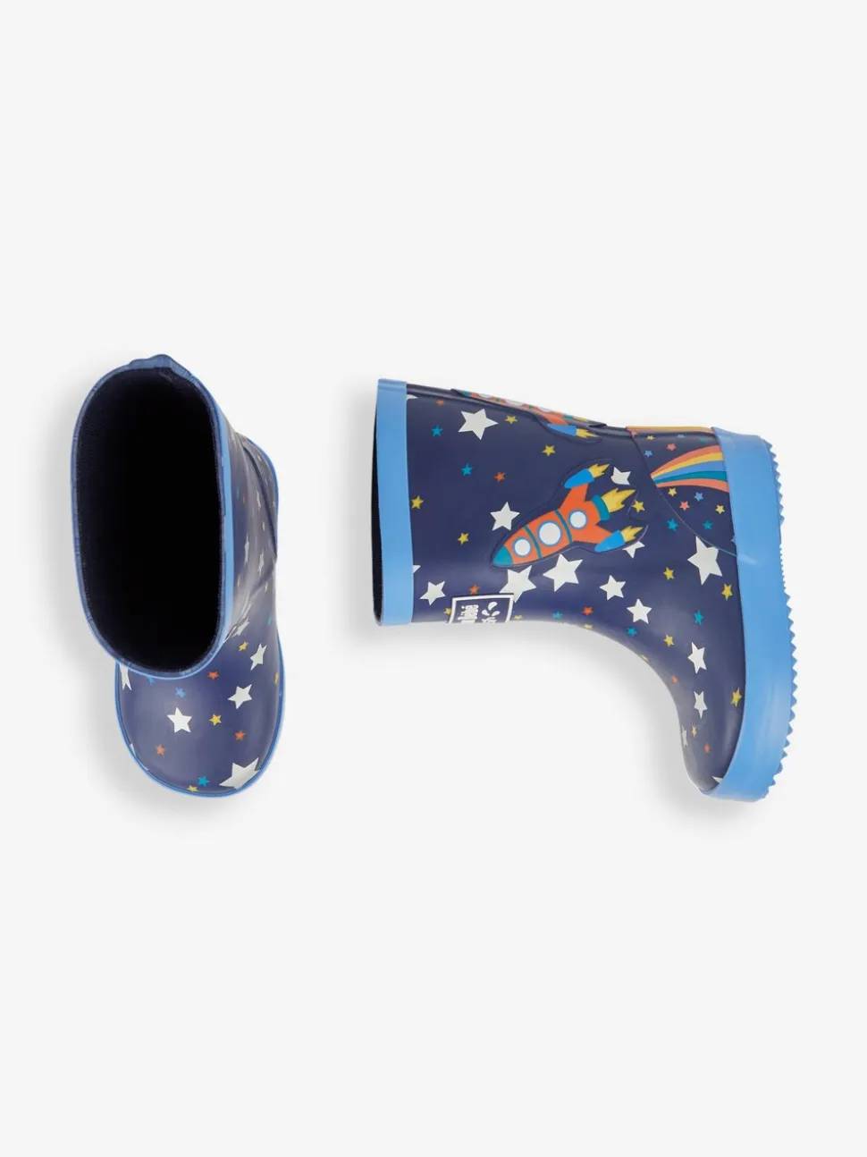 Marineblauw raket - JoJo Maman Bébé Plain Wellies