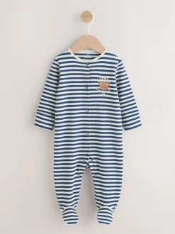 Marineblauw streep Mummys Little Cub - Baby Family-pyjama (0-2jr)