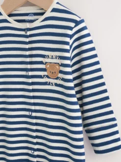 Marineblauw streep Mummys Little Cub - Baby Family-pyjama (0-2jr)