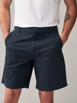 Marineblauw/antraciet - Ruimvallende pasvorm. - Set van 2 chinoshorts met stretch