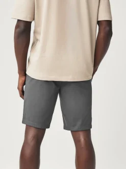 Marineblauw/antraciet - Slim Fit - Set van 2 chinoshorts met stretch