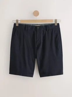 Marineblauw/antraciet - Slim Fit - Set van 2 chinoshorts met stretch
