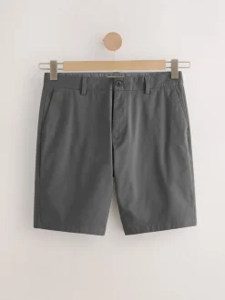 Marineblauw/antraciet - Slim Fit - Set van 2 chinoshorts met stretch