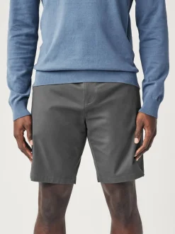 Marineblauw/antraciet - Straight fit - Set van 2 chinoshorts met stretch