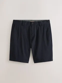 Marineblauw/antraciet - Straight fit - Set van 2 chinoshorts met stretch