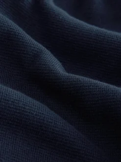 Marineblauw/beigebruin - 100% Cotton Regular Fit Premium Quarter Zip Jumpers 2 Pack