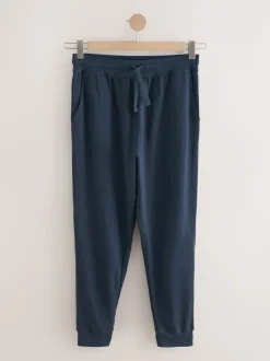 Marineblauw/blauw - Met boorden - Loopback Soft Touch Cuffed Joggers