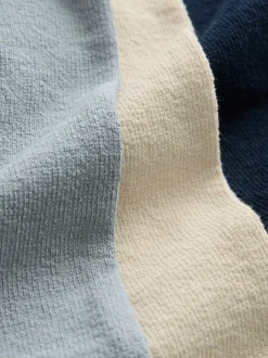 Marineblauw/blauw/kiezelkleur - Set van 3 Henley T-shirts met lange mouwen (3mnd-7jr)