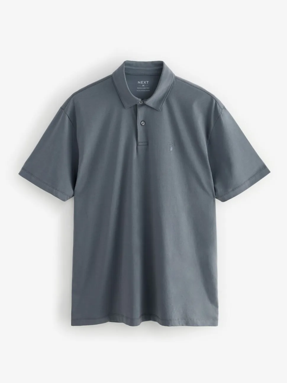 Marineblauw/bruin/grijs/wit/saliegroen - Normale Pasvorm - Set van 5 jersey poloshirts met korte mouwen