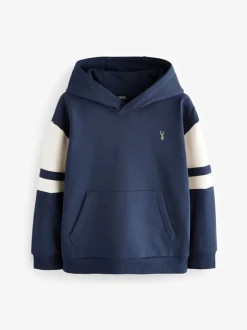 Marineblauw/crème - Hoodie met kleurblokken (3 - 16 jr)