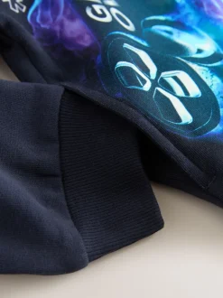 Marineblauwe controller - Grafische print hoodie voor oudere jongens (3-16jaar)