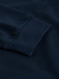 Marineblauwe Ottoman - Poloshirt met contrasterende rand