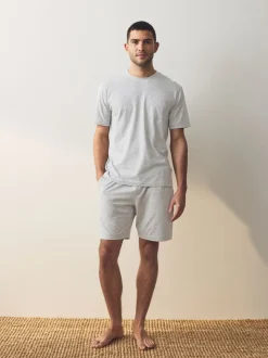 Marineblauw/grijs - Korte jersey pyjama's verpakking van 2