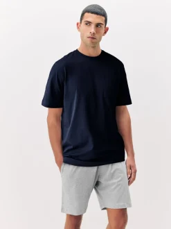 Marineblauw/grijs/blauw - Set van 3 jersey pyjamashorts