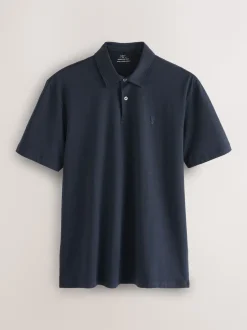 Marineblauw/grijs/roze - Set van 3 jersey poloshirts met korte mouwen