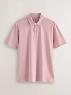 Marineblauw/grijs/roze - Set van 3 jersey poloshirts met korte mouwen
