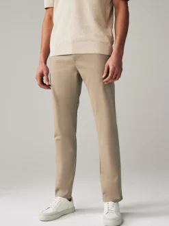 Marineblauw/kiezelkleur - Slim Fit - Stretch chino's verpakking van 2