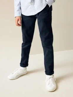 Marineblauw/kiezelkleurig - Stretch skinny chino's verpakking van 2 (3-17jr)