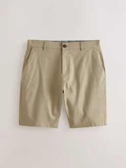 Marineblauw/kiezelkleurig - Straight fit - Set van 2 chinoshorts met stretch