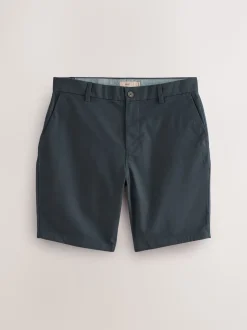Marineblauw/kiezelkleurig - Slim Fit - Set van 2 chinoshorts met stretch