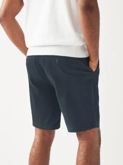 Marineblauw/kiezelkleurig - Slim Fit - Set van 2 chinoshorts met stretch