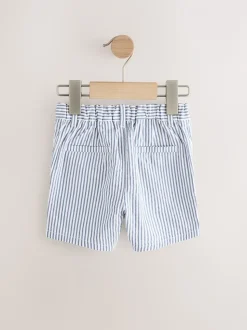 Marineblauw/kiezelkleurig/Strepen - Verpakking van 3 chinoshorts (3mnd-7jr)