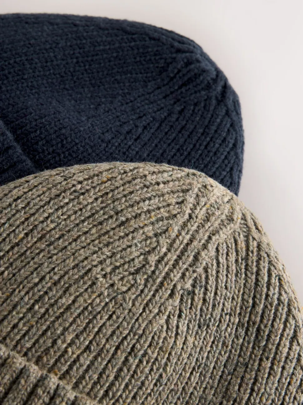 Marineblauw/neutraal bruin - Thinsulate beanie-mutsen 2 stuks