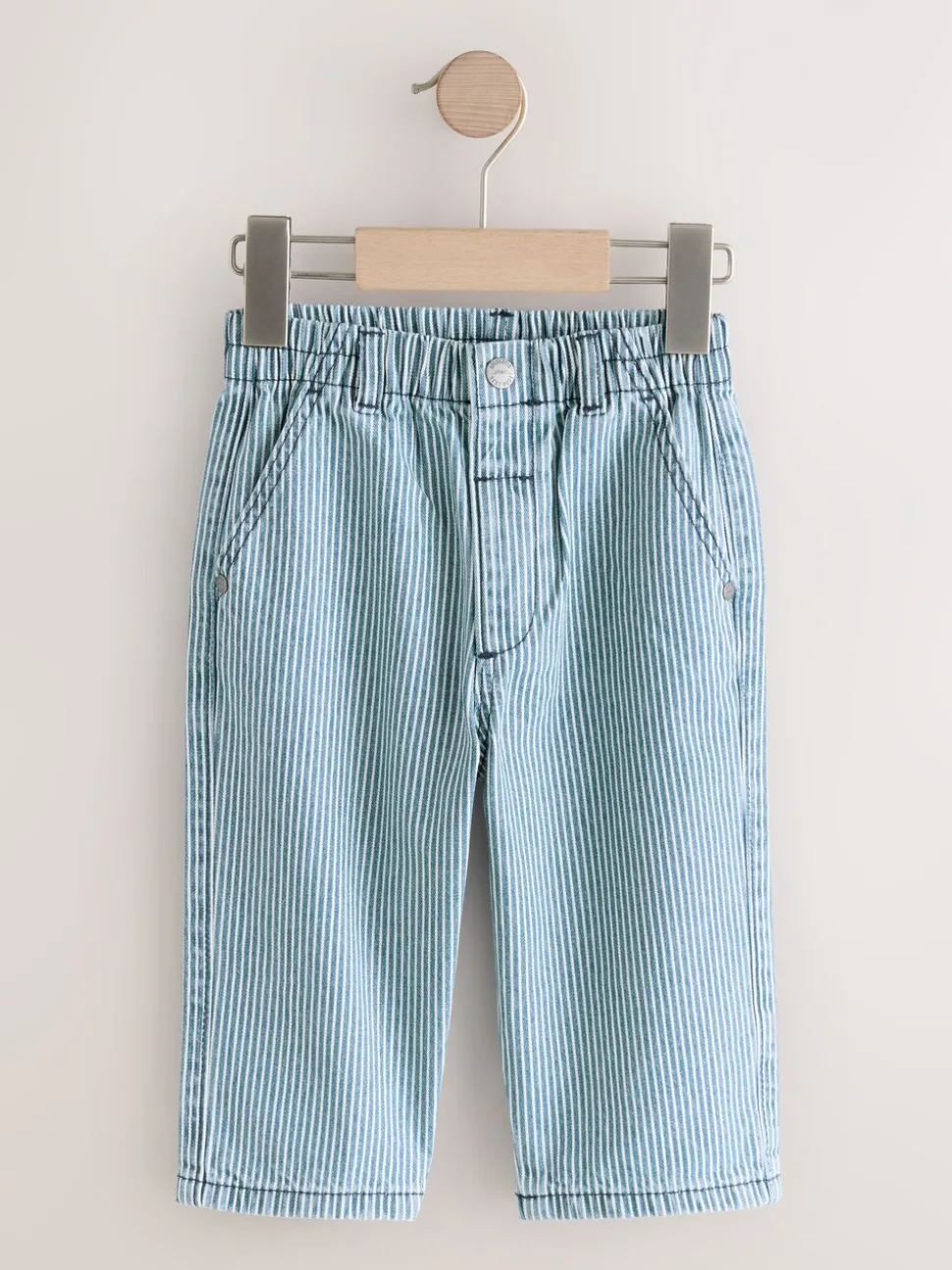 Marineblauw/wit - Jeans met wijde pijpen (3 mnd-7 jr)