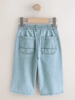 Marineblauw/wit - Jeans met wijde pijpen (3 mnd-7 jr)