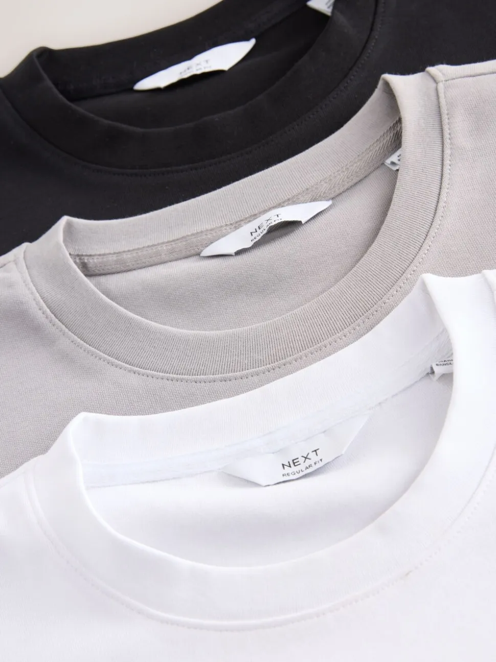 Marineblauw/wit/kiezelkleur - Smart Soft Touch Heavyweight T-Shirts 3 Pack