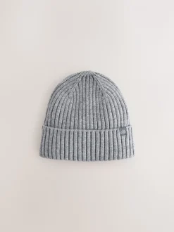 Marineblauw/zwart - Set van 3 gebreide beanie-mutsen (1-16jr)