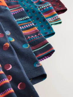 Marine/Bordeauxrode Strepen - Verpakking van 8 - 5 Hipsterboxershorts