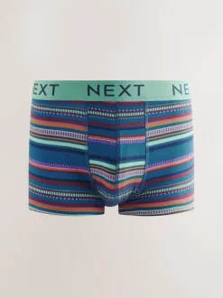 Marine/Bordeauxrode Strepen - Verpakking van 8 - 5 Hipsterboxershorts