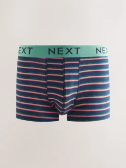 Marine/Bordeauxrode Strepen - Verpakking van 8 - 5 Hipsterboxershorts