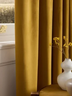 Matfluwelen gordijnen met plooiband