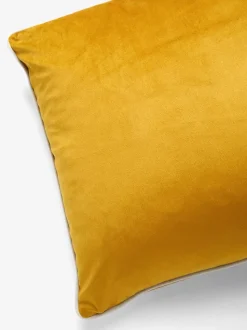 Matté fluwelen kussen met contrasterende bies