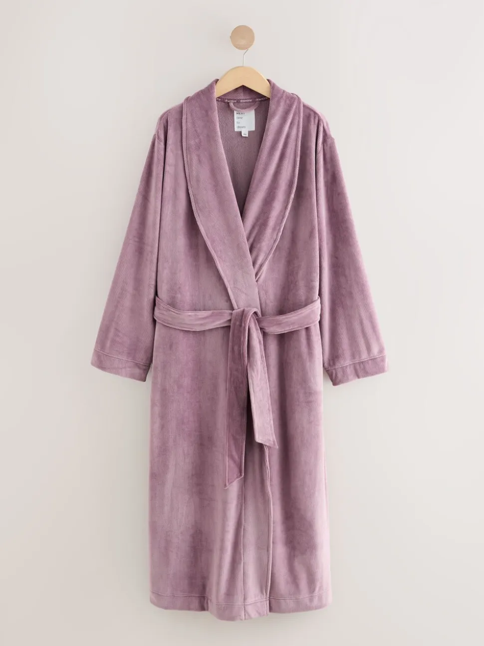 Mauve-paars - Studio Cosy Ribbed Dressing Gown